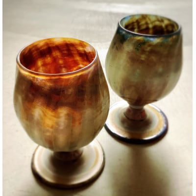 Ceramica Stripes Tulip セラミカストライプチューリップ-ピンク&ブルー　桃と青