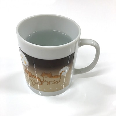 ねこ柄マグ2種&ねこ耳カトラリーSETSV2個