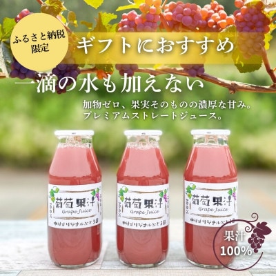 ぶどうジュース3本とぶどうジャムおまかせ2種詰合せ