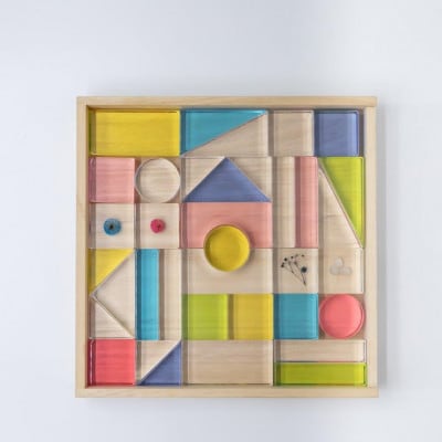 お花を閉じ込めたアクリル積み木 36ピース ミックス HIKARINOTOY