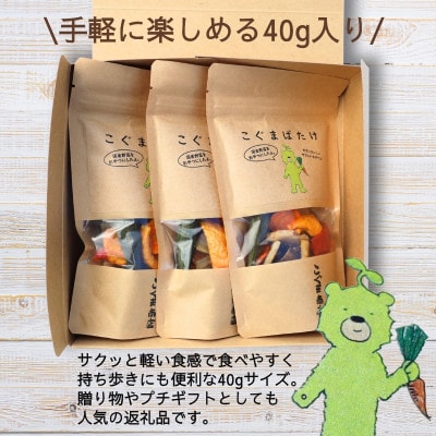 《3袋》国産野菜チップス　こぐまばたけ(40g×3袋)　ギフトBOX