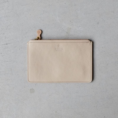 本革スクエアポーチ S ベーシック オフホワイト 国産レザー Teha’amana