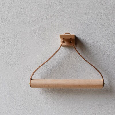 本革タオルホルダー ブナ ナチュラル 国産レザー Teha’amana