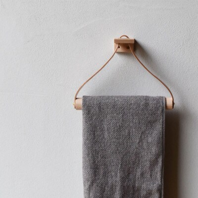 本革タオルホルダー ブナ ナチュラル 国産レザー Teha’amana