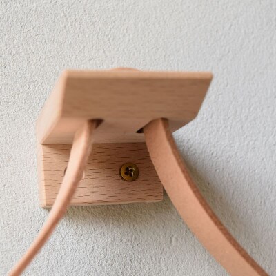 本革タオルホルダー ブナ ナチュラル 国産レザー Teha’amana