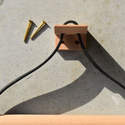 本革タオルホルダー ブナ ブラック 国産レザー Teha’amana