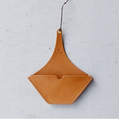 本革コーヒーペーパーホルダー キャメル 国産レザー Teha’amana