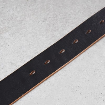 本革ベルト 幅35mm ショートサイズ74～90cm ブラック 職人ハンドメイドのレザーベルト