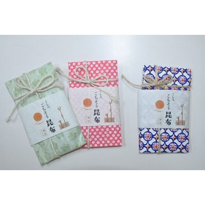 【昆布佃煮】ごちそう昆布 3枚(昆布佃煮甘口 約30g×2個、昆布佃煮たらこ 約30g×1個)