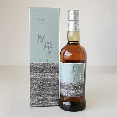 厚岸ブレンデッドウイスキー「霜降」とウイスキーにあう「缶つま」3種とコースターセット
