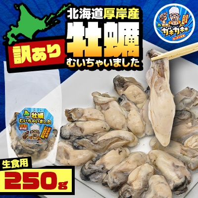 【訳あり】北海道厚岸産 牡蠣むいちゃいました!(生食用)250g【2026年1月より順次発送】