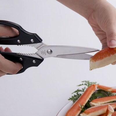 キッチンハサミ ギザ刃 すべりにくい キッチンバサミ 心地よい切れ味 アウトドア キッチン用品 関市