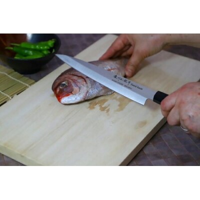 【濃州正宗作】 左利き用 出刃・刺身和包丁セット 