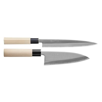 【濃州正宗作】 和包丁2点セット(出刃包丁・刺身包丁)鋼