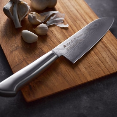 【濃州正宗作】三徳包丁 オールステンレス ダマスカス