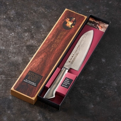 【12月31日までこの金額!】濃州正宗作 三徳包丁 オールステンレスダマスカス 日本製 キッチン用品