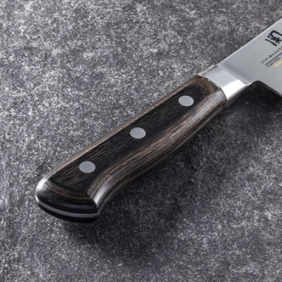 ＜湿式砥石を使用した本格刃付＞ ◇貝印 関孫六 木蓮 牛刀 180mm