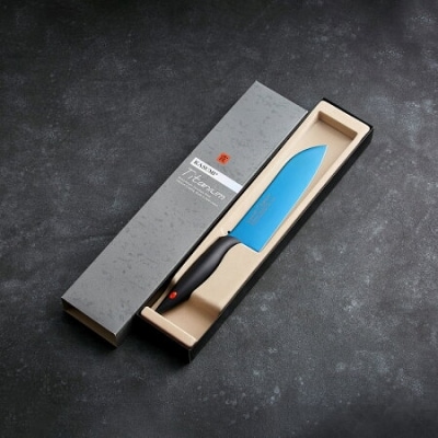 【霞 KASUMI】チタンコーティング 三徳包丁【最長6ヶ月を目安に配送】