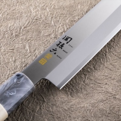 H15-58 <ステンレス和包丁 (片刃)> ◇貝印 関孫六 銀寿ST 和包丁 刺身 210mm