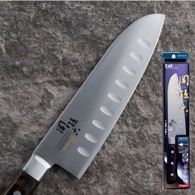 関孫六 べにふじ 三徳ディンプル165mm