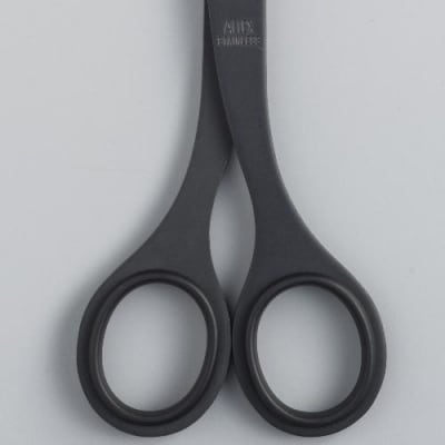 事務用はさみ(中)フッ素コート　ブラック 