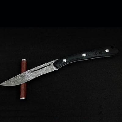 ダマスカス　テーブルナイフ　スナネコver H59-01