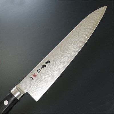 H77-01 兼常作 33層ダマスカス 牛刀包丁 210mm 木鞘付 VG-10 