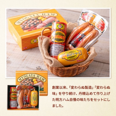 明方ハム Aセット  ～ハム・ソーセージ詰合せ　計860g　S8-06