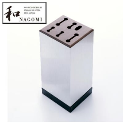 【和NAGOMI】『特製包丁スタンド』包丁立て「包丁:5本 鋏:1本 収納可」縦・横:11.5cm