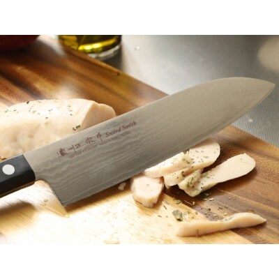 濃州正宗作　ダマスカス三徳包丁　H10-76