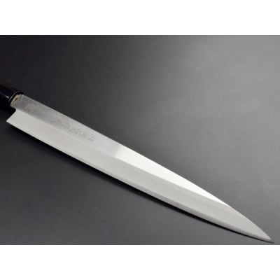 H8-157 ステンレス製和包丁 刺身包丁210mm 関鍔蔵作 白木柄 | 岐阜県関 