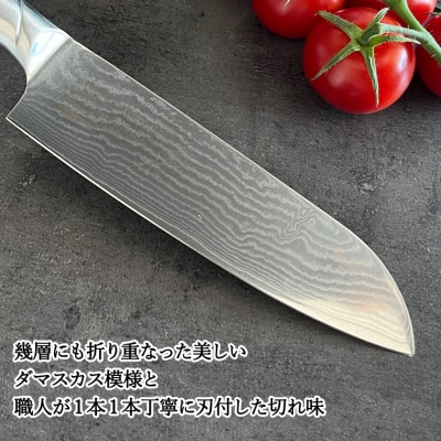 H30-54 オールステンレスダマスカス 三徳包丁