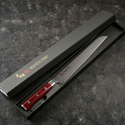 三昧 【パン切り包丁 (230mm)】 クラシック プロ ダマスカス 紅蓮