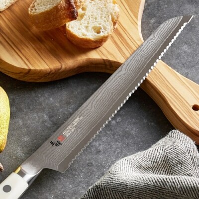 三昧 【パン切り包丁 (230mm)】 クラシック ダマスカス コーリアン