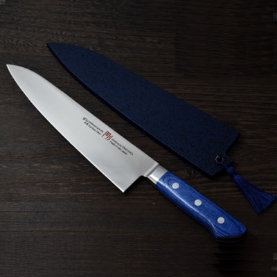 H44-25 剛シリーズ 牛刀包丁 210mm 木製鞘付き【左利き用】
