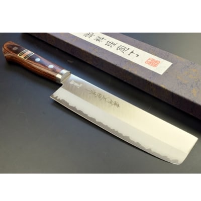 V金10ゴールド薄刃包丁165mm 濃州正恒作 マホガニ柄 口金付 (CV-603M)