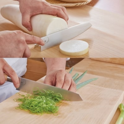 ■ミシュラン料理人　橋本幹造　両刃包丁　七寸 ◇ 貝印 (AB5510)