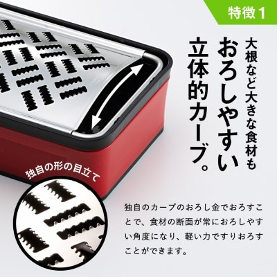 【12月31日までこの金額!】快菜 スーパーおろし器 レッド 大根おろし おろし金 