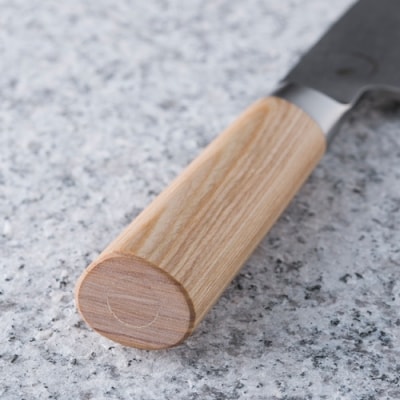 ■ミシュラン料理人 橋本幹造　両刃包丁　片縞出刃 ◇ 貝印 (AB5513)