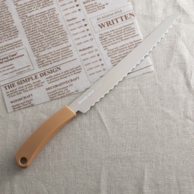 ＜パン切り包丁＞■ブレッドナイフ　ブラウン ◇ 貝印 (DL7041)