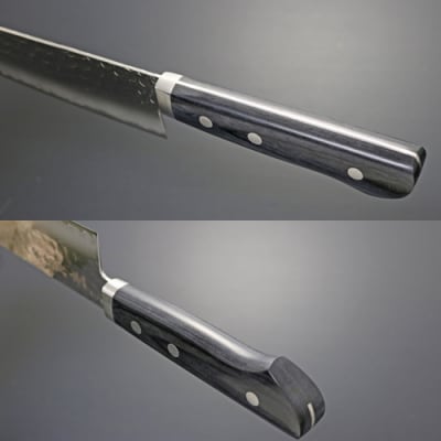 H32-22 兼常作 鎚目VG-1 黒合板柄 三徳型包丁 165mm