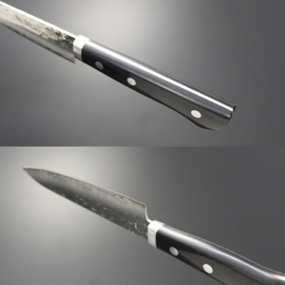 H24-28 兼常作 鎚目VG-1 黒合板柄 ペティナイフ 135mm