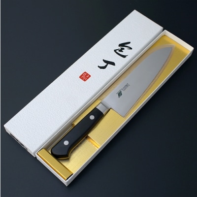 H40-12 フジタケ ステンレス ツバ付 三徳包丁 175mm