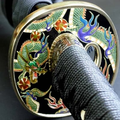 美術刀剣　模造刀　坂本龍馬拵え大刀(彫金鍔)　明治維新シリーズ