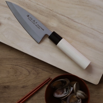 左利き用　【濃州正宗作　ステンレス和包丁　出刃包丁135mm】H6-123