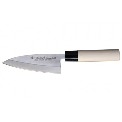 左利き用　【濃州正宗作　ステンレス和包丁　出刃包丁135mm】H6-123