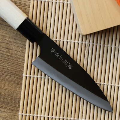 【濃州正宗作　鋼和包丁　幅広小包丁135mm】H6-124