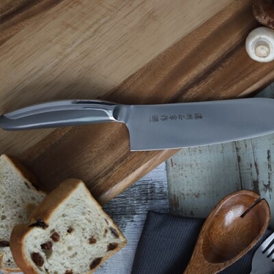 【濃州正宗作　オールステンレス三徳包丁】　H10-151