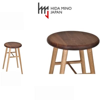 トールスツール/サイドテーブル【オーク+ウォルナット材】JCW73025X　ONO+W
