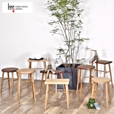 スツール/サイドテーブル【オーク+ウォルナット材】JCW73014X ONO+W